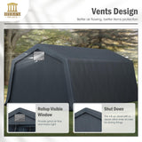 HERA'S PALACE 13x22 ft Heavy Duty Carport Portable Canopy Storage Shelter Shed with Metal Frame and Divider Curtain All-Season Tarp for Car Boat Truck Motorcycle HERA'S PALACE