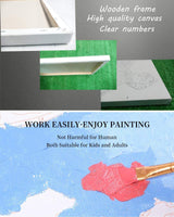 Zoileodpish Clouds Paint by Numbers Blue Sky Painting on Canvas Kit for Adults Beginners with Wooden Frame Easy to Paint DIY for Home Wall Decor Gift, 16" Wx12 L Zoileodpish