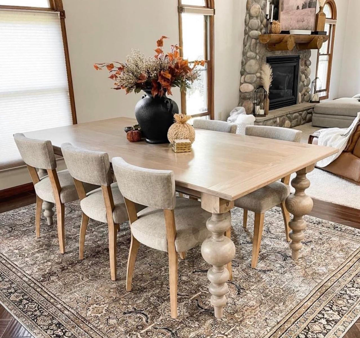 Carolina Leg Co. Massive Modern Chunky Pine Dining Table Legs - Handmade in USA - Set of 4 Wooden Legs with Large Center Ball (6.75 Diameter) - Ideal for Custom Furniture Projects CAROLINA LEG CO.