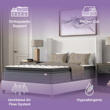 NapQueen 14'' Isabella Hybrid Pillow Top Full Mattress, Medium Firm Support, Motion Isolation, CertiPUR-US Certified, Made in USA NapQueen