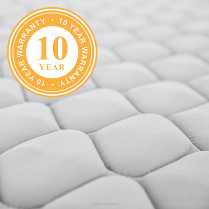 Linenspa 6 Inch Mattress - Firm Feel - Bonnell Spring with Foam Layer - Mattress in a Box - Youth or Kids Bed - Guest Bedroom - Durable and Breathable Support - Affordable - Queen Size