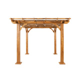 Thayer Outdoor 10' x 10' Pergola - Acacia Wood - Teak Christopher Knight Home