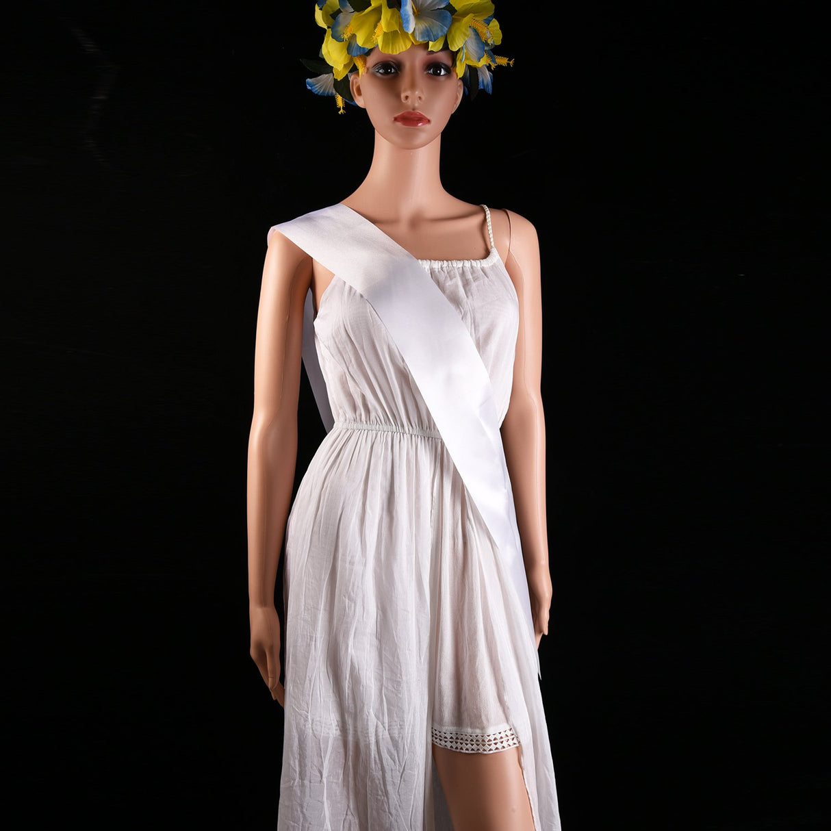 BBTO 6 Pieces White Sashes Blank for Pageants 2024 Blank Satin Sash Plain Sashes for DIY Wedding Hen Party Beauty Pageant Graduation Party Decorations BBTO