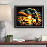 Elephant Diamond Art Kits for Adults, Diamond Painting Kits for Adults, 5D DIY Full Drill Animal Gem Craft Arts Diamond Round Dots Picture for Gifts Home Wall Decor 16" x 12" croshom