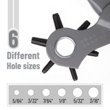 UNCO- Leather Hole Punch Tool, Multi Hole Sizes for Belts and Leather UNCO