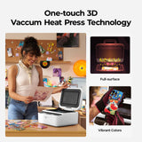 HTVRONT Phone Case Heat Press Machine- Vacuum Heat Press Machine for Phone Cases- Sublimation Press for Custom Phone Case, Badges, Coasters, Includes Film & Fixture (Compatible with iPhone & Android) HTVRONT