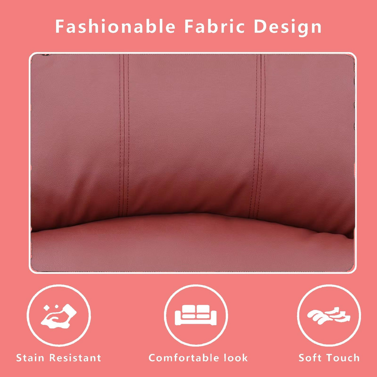 Caberryne 2 Pieces Leather Recliner Sofa Set，Recliner Sofa and Loveseat Sets for Living Room Furniture，Red Reclining Couch with 4 Recliners for Living Room/Office/Theater Seating(Sofa Set 2 Pieces) Caberryne