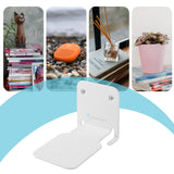 Homakover Invisible Floating Bookshelves, Heavy-Duty Book Organizers, Wall Mounted Bookshelf, Iron Storage Shelves for Bedroom, Living Room, Office (Small) (2 Pieces, White) Homakover