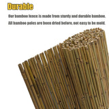 Jollybower 6Ft High x 8 Ft Long x 0.7In D Bamboo Screen, Natural Bamboo Fence Rolls, Eco-Friendly Bamboo Fencing for Outdoor Balcony Patio Garden Border Pool Jollybower