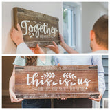 15PCS Reusable Farmhouse Word Stencils for Painting on Wood, Canvas, Fabric - Inspirational Art Craft Kit for Family, Furniture, Walls, and More - Create Welcome Signs, Shirts, and Cards neglex