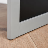 HOMCOM Fold-Out Convertible Writing Table Wall Mount Desk Cabinet with Blackboard and Side Shelf Multi-Function Home Office Workstation, Grey HOMCOM