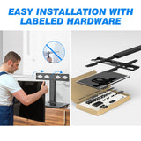 Rfiver Universal Table Top TV Stand TV Base Replacement for Most 27 30 32 39 40 42 43 49 50 55 60 Inch LCD LED Plasma Flat Screen TVs, Vesa Mount Holds up to 88 lbs, Height Adjustable Rfiver