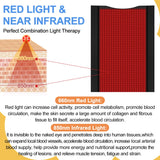 Kaoudt 2025 New Dual Wavelength LED Beads 660nm&850nm Red Light Therapy Mat Full Body Used to Relieve Pain 73''x 33'' Kaoudt