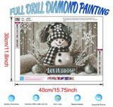 Clendo Winter Cute Snowman Diamond Art Kits for Adults - Christmas 5D Diamond Painting Kits Full Drill Crystal Rhinestone Gem Art Craft Kits for Home Wall Decor 12X16Inch Clendo