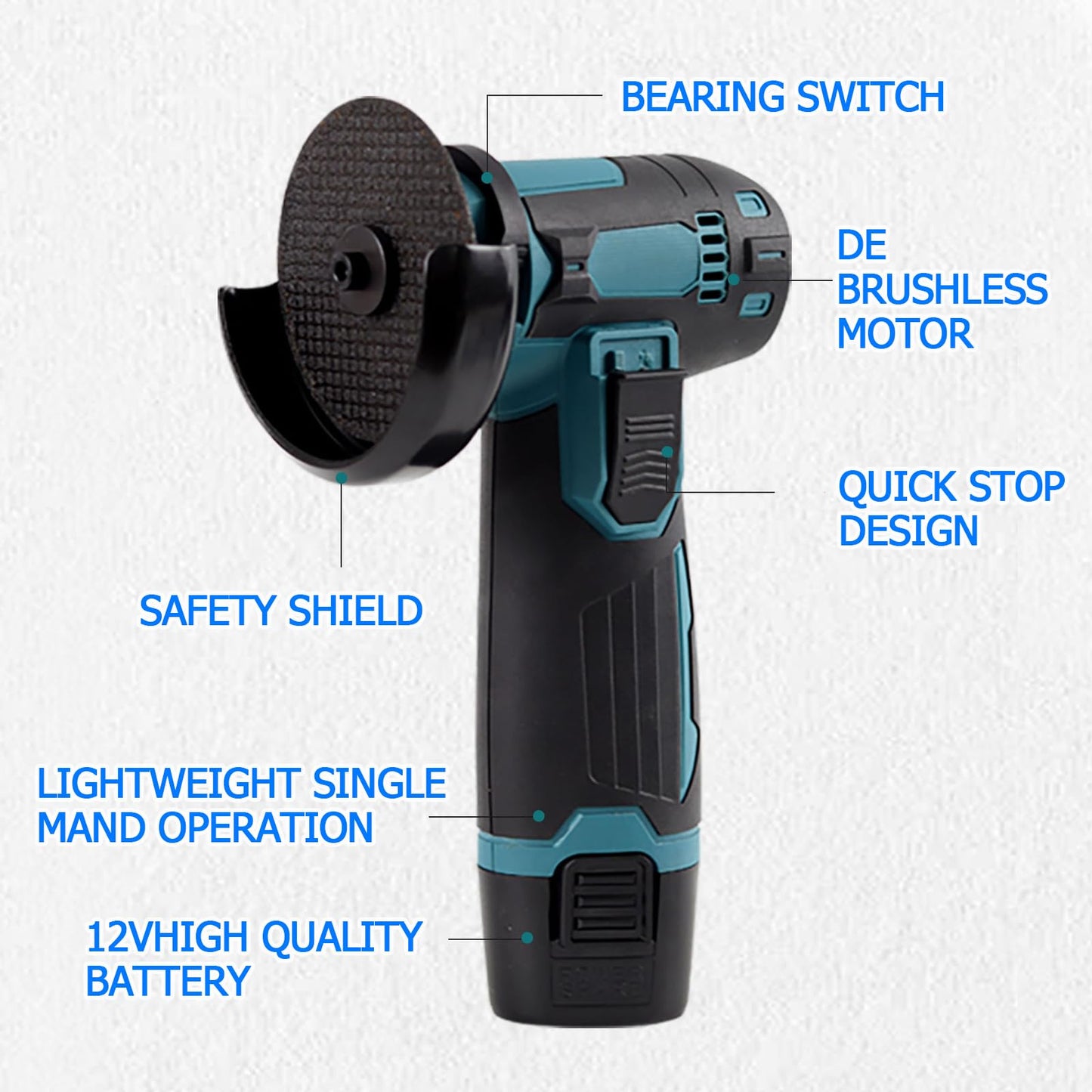 Jadeshay Angle Grinder Tool, 3 Inch HighSpeed Cut Off Tool, 19500RPM