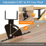 Antsky Pergola Brackets (3 Pack) 4x4 Adjustable Angles Saddle Roof Riser Brackets for Patio Cover 304 Stainless Steel Pergola Bracket kit Patio roof Riser Patio kit Black(Actual Size:3.5"×3.5") Antsky