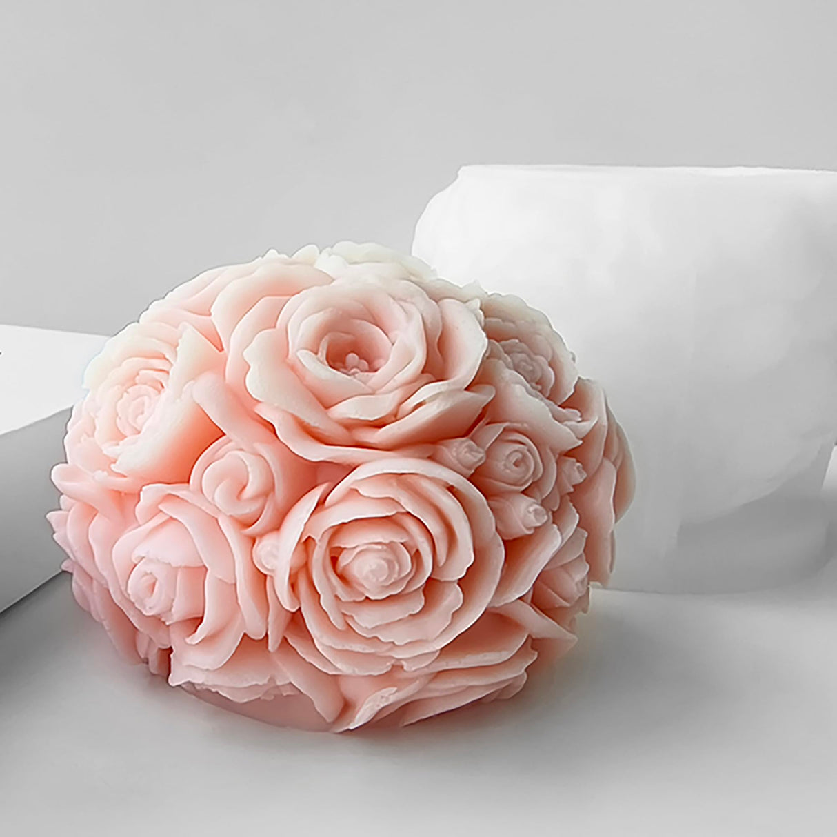 Rose Ball Round Candle Mold - Silicone 3D Molds for Candy & Home Decor - Resin Casting & Making Molds ESEENS