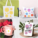Large Flower Stencils for Painting, Plastic Reusable Floral Paint Stencils for Crafts Wood Burning Drawing Painting on Wall Wood Canvas Duozea