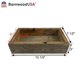 BarnwoodUSA Reclaimed Wood Bathroom Décor Box | Rustic | Toilet Paper Holder | Decorative Storage Box | Succulent Planter | Rustic | Kitchen | Table | Natural Weathered Gray | 15 1/2-inch Wide BarnwoodUSA LLC