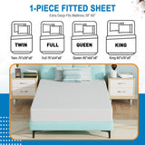 Ruesleag 8 Inch Mattress Gel Memory Foam Hybrid Mattress in a Box Pressure Relieving Cooler Sleep Supportive Bed-in-a-Box Removable Soft Cover,White Twin Size Ruesleag