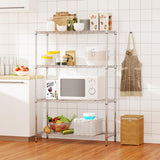 Dopinmin 4-Shelf NSF Wire Storage Shelves Shelf Unit 4 Tier Adjustable Garage Shelving Unit 1000LBS Capacity Garage Organizer Heavy Duty Wire Rack 36"x14"x54", Chrome Dopinmin