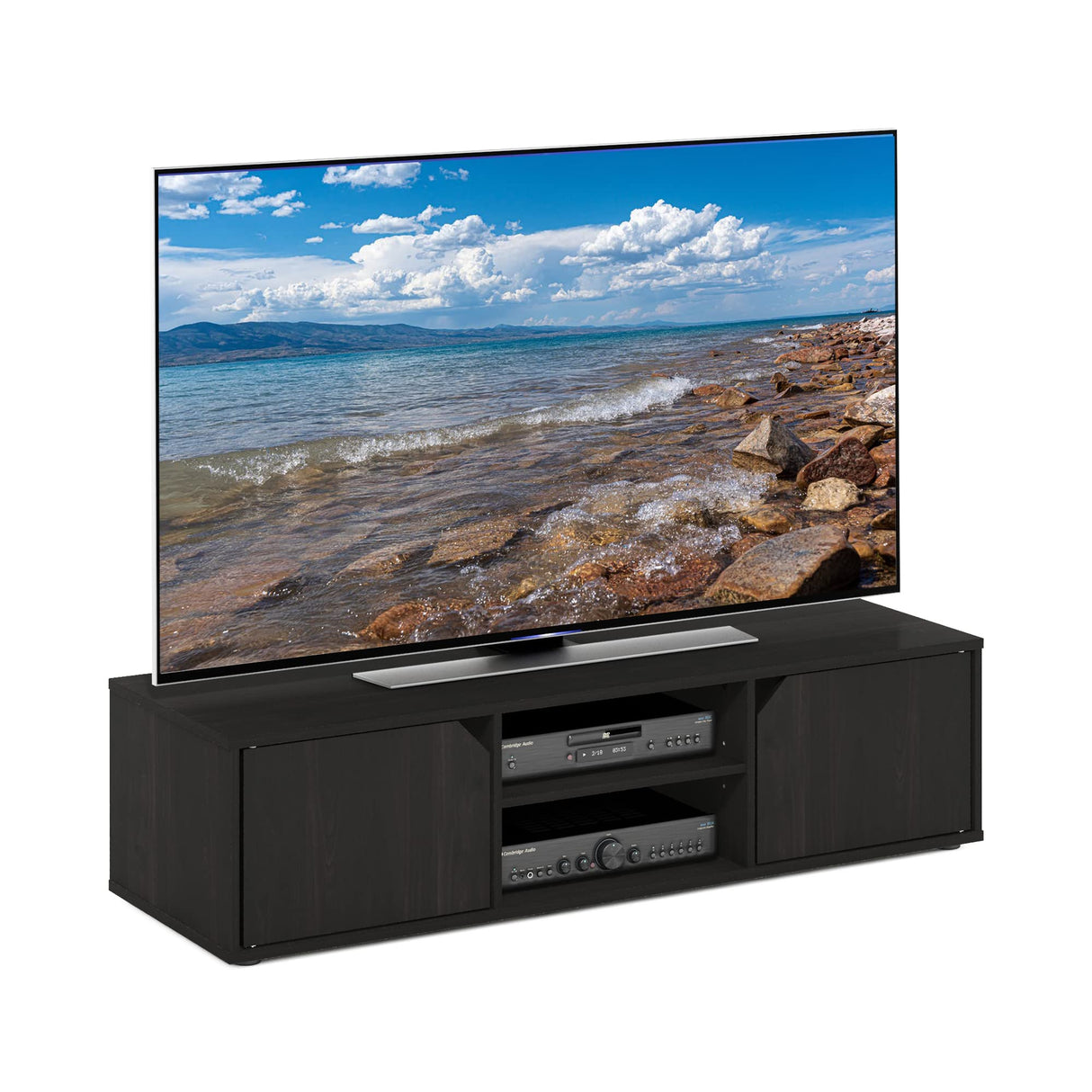 Furinno Classic Stand for TV up to 55 Inch, Espresso Furinno
