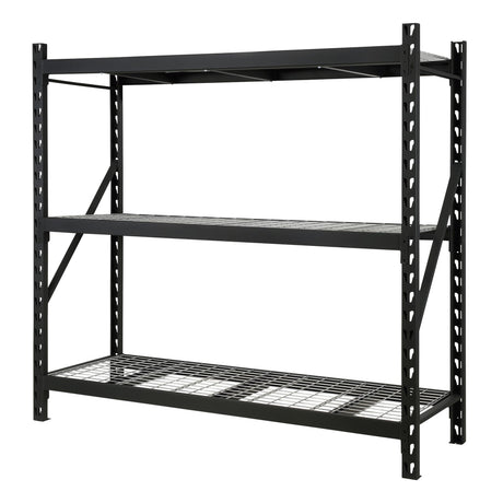 Ironton Industrial Shelving Rack, 3 Storage Shelves Steel Construction 3-Tier Rack with 2000-Lb Load Capacity Per Shelf, Garage Storage Rack Ironton