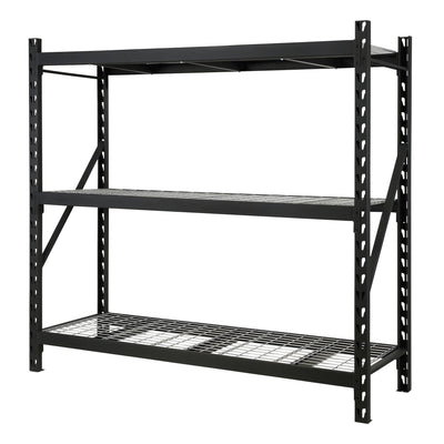 Ironton Industrial Shelving Rack, 3 Storage Shelves Steel Construction 3-Tier Rack with 2000-Lb Load Capacity Per Shelf, Garage Storage Rack