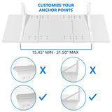 Mount-It! Heavy Duty Wall Mounted Drop Leaf Table, Folding Wall Mounted Desk, Drop Down Table 45x15x7, Floating Desk, Folding Laundry Table for Small Spaces, Home Office, Garage, Basement Kitchen Mount-It!