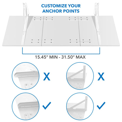 Mount-It! Heavy Duty Wall Mounted Drop Leaf Table, Folding Wall Mounted Desk, Drop Down Table 45x15x7, Floating Desk, Folding Laundry Table for Small Spaces, Home Office, Garage, Basement Kit - WoodArtSupply