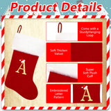 Eoocan 20 Inches Christmas Stockings Red Velvet with White Super Soft Plush Cuff Xmas Stockings Classic Personalized Stocking Decorations for Family Holiday Season Décor Eoocan