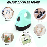 eSeedy Mini Heat Press Machine, 3 Heat Settings& Fast Heating, 15 Mins Auto-Off, Insulated Safety Base, Mini Iron for Crafting, T Shirts, Hats, Heating Transfer Projects (Green) eSeedy