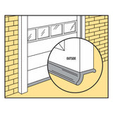 M-D Building Products 03749 16 ft. Black Rubber Garage Door Bottom Seal M-D Building Products