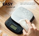 NUTRI FIT Ultra Slim Kitchen Scale Digital Food Weight Scale for Baking Cooking in Grams and Ounces Tare & Backlit LCD Display 11lb 5kg Capacity- Black/Stainless Steel NUTRI FIT