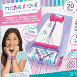 Make It Real Friendship Bracelet Maker Kit - Craft Up to 20 Stylish Bracelets with 100 Beads & Threads - Fun DIY Jewelry Set for Girls & Tweens - Develop Creativity Skills - Gift for Kids Ages 8 Make It Real