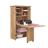 Sauder Miscellaneous Storage Craft & Sewing Armoire, L: 35.12" x W: 21.81" x H: 61.58", Timber Oak Sauder