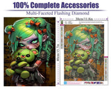 nekpiahu Gothic Diamond Art Kits for Adults,Diamond Painting Kits for Adults,DIY Round Full Drill Diamond Dot,5D Diamond Painting for Adults,Crystal Art Gem Art for Home Decor 12x16inch nekpiahu