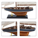 NAUTIMALL 15" Wooden Sailboat Decor Classic Columbia America's Cup Ship Model Nautical Yacht Decor (CLB39-ClassicWood) NAUTIMALL