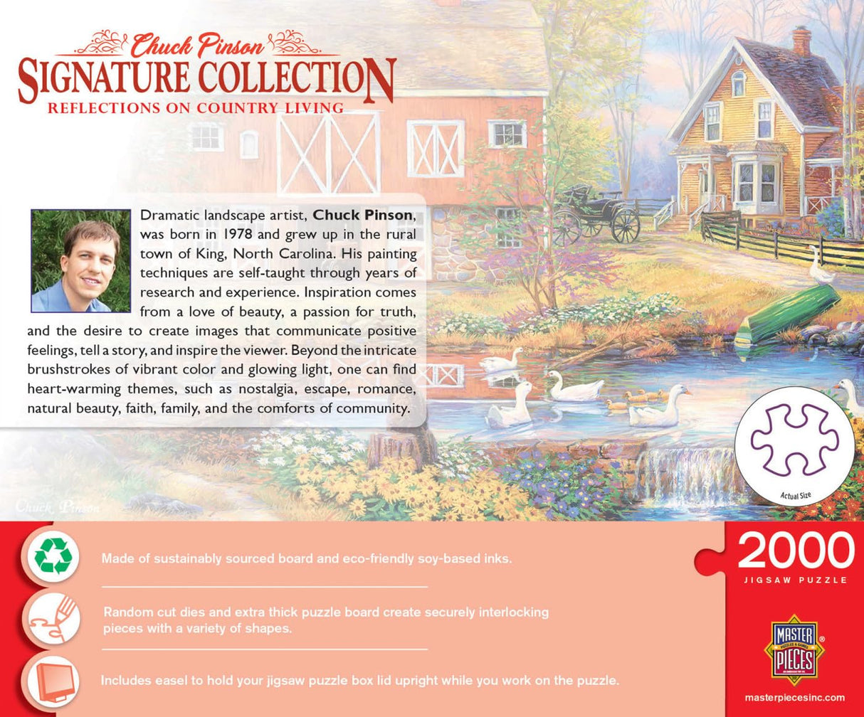MasterPieces 2000 Piece Jigsaw Puzzle for Adults, Family, Or Youth - Reflections On Country Living - 39"x27" Masterpieces