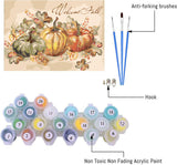 Apcufir Fall Paint by Numbers for Adults,Pumpkin Paint by Numbers Kits for Beginner,Autumn Paint by Number on Canvas for Holiday Home Wall Decor 16X20 Inch Apcufir