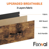 Fixwal Tall Dresser for Bedroom Closet Organizers and Storage Tall Fabric Dresser with 6 Drawers, Small Clothes Storage Girl Bedroom Furniture, Rustic Brown Fixwal