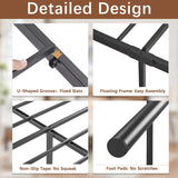 VECELO Metal Platform Full Bed Frame with Wooden Headboard,Sturdy Steel Slats Support/Matress Foudation/No Box Spring Needed(Classic) VECELO