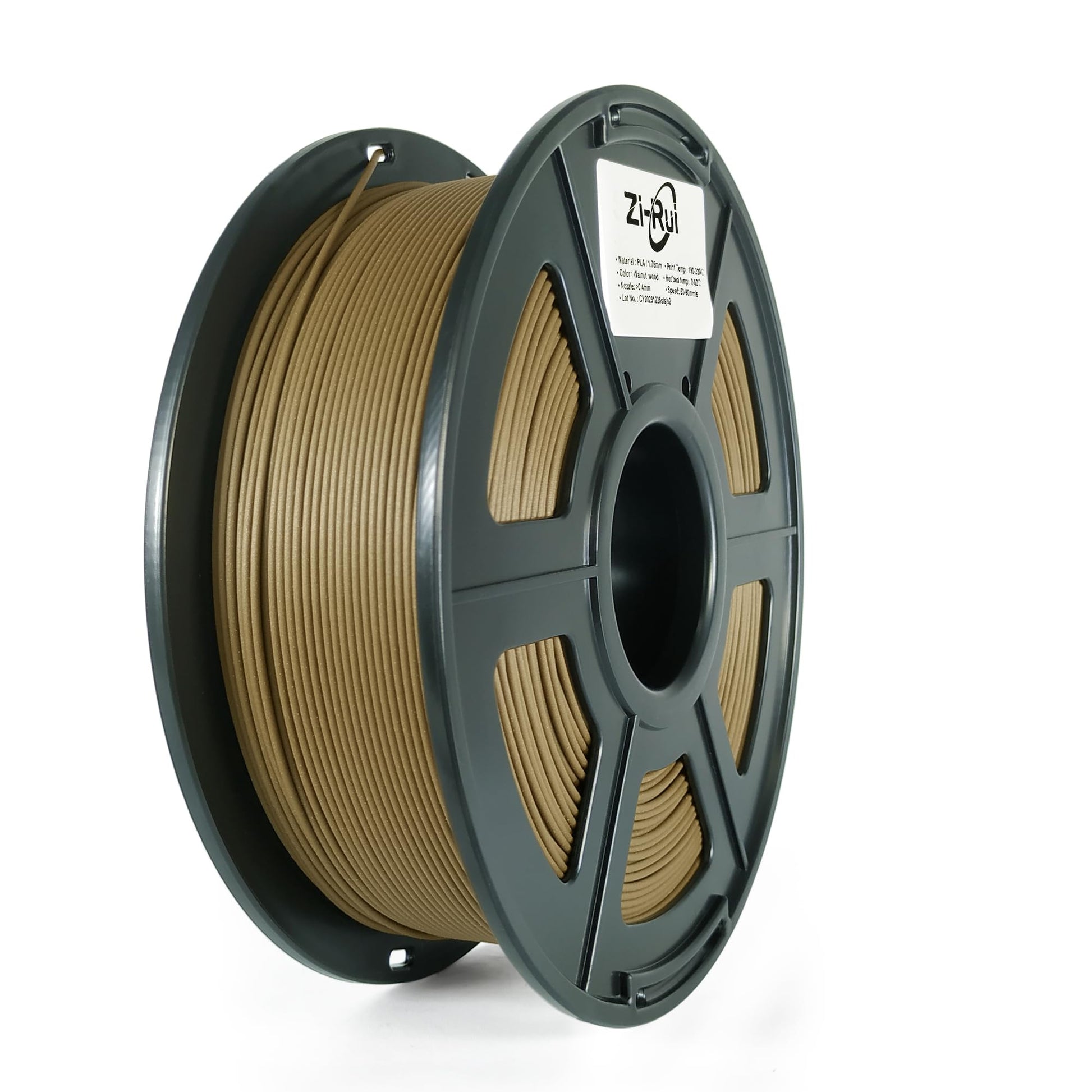 Zi-Rui PLA Wood Filament 1.75mm PLA 3D Printer Filament 1.75mm Walnut 3D Printer Filament with 30% Real Wood FiberWood Texture Filament,1KG - WoodArtSupply