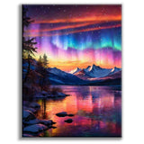 Offito Aurora Diamond Art Kits for Adults, 5D Starry Sky Lake Diamond Painting Kits for Beginners, Fantastic Landscapes DIY Full Drill Dots Gem Art Paint for Home Wall Decor 12 x 16 Inch Offito