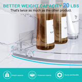 YAWSOUP Acrylic Corner Shower Shelves,Adhesive Shower Caddy Organizer for Bathroom Storage Home Decor,Clear, RustProof, No Drilling Bathroom Wall Shelf,2-Pack YAWSOUP