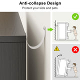 Jocoevol Modern Black 6 Drawer Dresser - Simply Chest of Drawers for Bedroom, Closet, Living Room, Hallway, Entryway, Wood Storage Double Dresser with Smooth Metal Rails - Black Jocoevol