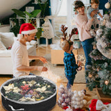 Primode Christmas Wreath Storage Bag 48" with Clear Window | Extra Large Garland Xmas Wreath Container | Durable 600D Oxford Material | XL Huge 48” Holiday Wreath Bags Box (Black) Primode