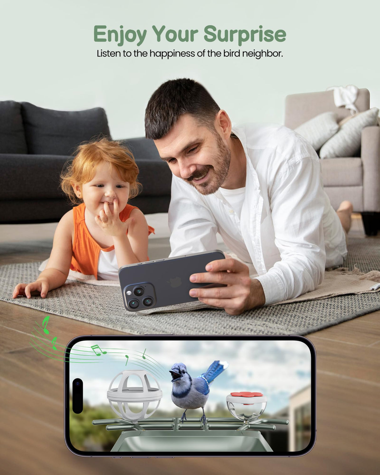 PEEIPM Bird Feeder with Camera Solar Smart Bird House with Camera Outdoor Garden Feeders for Bird Auto Capture Bird Videos Wild Birds Watching Cam 2K Resolution AI Recognition Visible Window PEEIPM