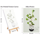 Fountor 4 Pack Framed Paint by Numbers Kit for Adults Beginners with Wooden Easel, DIY Green Plant Paint by Number Kit with Frame, Simple Plants Painting by Numbers for Home Wall Decor, 8x12 inch Fountor