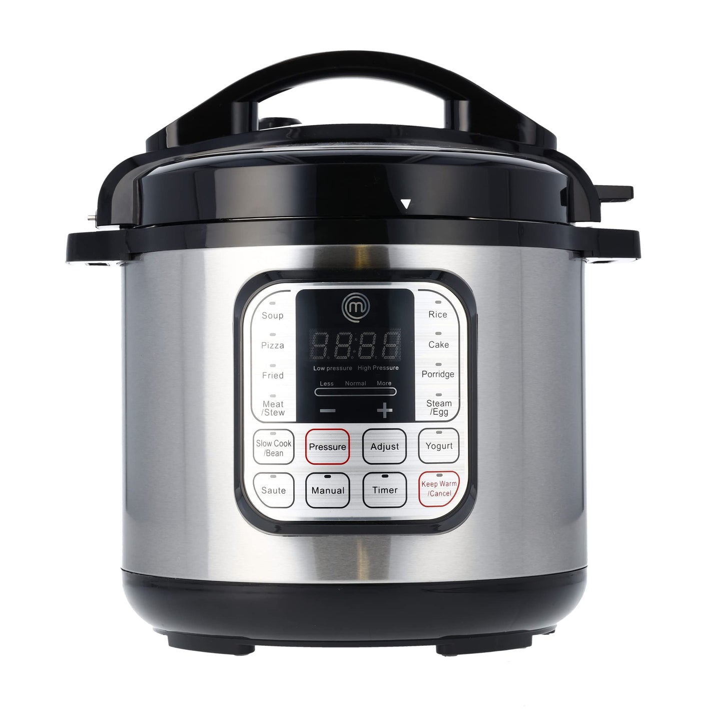 MasterChef Electric Pressure Cooker 10 in 1 Instapot Multicooker 6 Qt, Slow Cooker, Vegetable Steamer, Rice Maker, Digital Programmable Insta Pot with 18 Cooking Presets, Stainless Steel, Non Stick